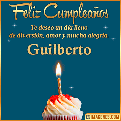 Tarjeta de Feliz Cumpleaños  Guilberto