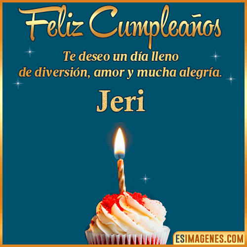 Tarjeta de Feliz Cumpleaños  Jeri