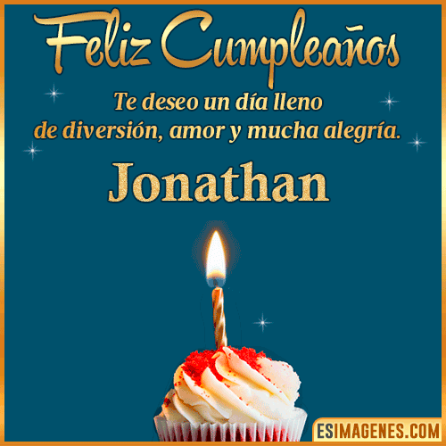 Tarjeta de Feliz Cumpleaños  Jonathan