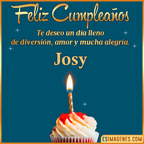 Tarjeta de Feliz Cumpleaños  Josy