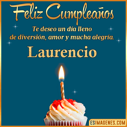 Tarjeta de Feliz Cumpleaños  Laurencio