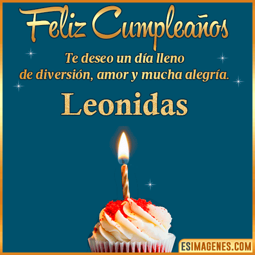 Tarjeta de Feliz Cumpleaños  Leonidas