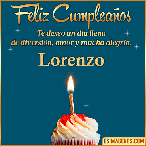 Tarjeta de Feliz Cumpleaños  Lorenzo