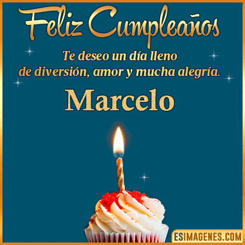 Tarjeta de Feliz Cumpleaños  Marcelo
