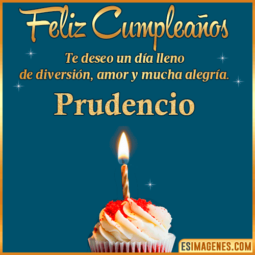 Tarjeta de Feliz Cumpleaños  Prudencio