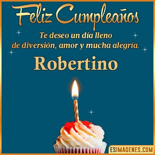 Tarjeta de Feliz Cumpleaños  Robertino
