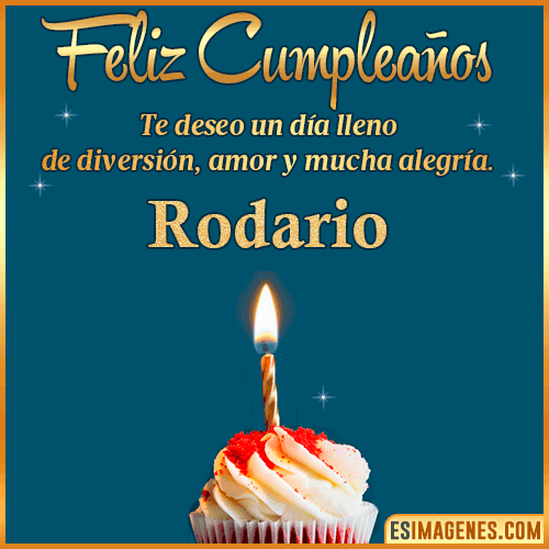 Tarjeta de Feliz Cumpleaños  Rodario