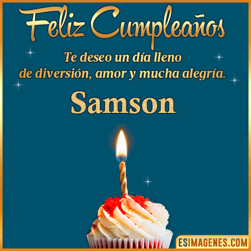 Tarjeta de Feliz Cumpleaños  Samson