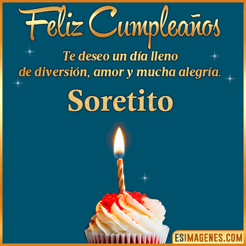 Tarjeta de Feliz Cumpleaños  Soretito