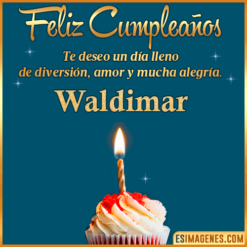 Tarjeta de Feliz Cumpleaños  Waldimar