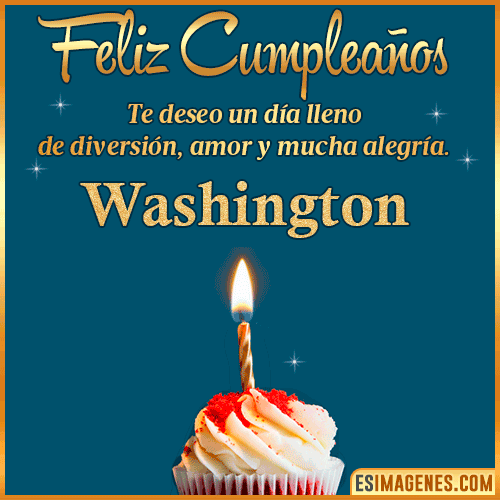 Tarjeta de Feliz Cumpleaños  Washington