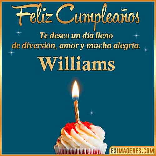 Tarjeta de Feliz Cumpleaños  Williams