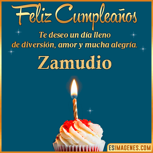 Tarjeta de Feliz Cumpleaños  Zamudio