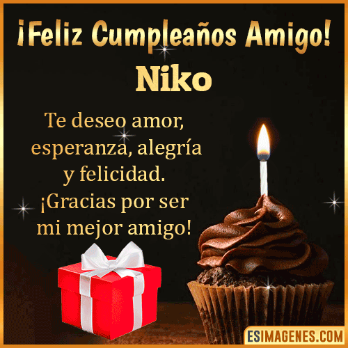 Te deseo Feliz Cumpleaños amigo  Niko