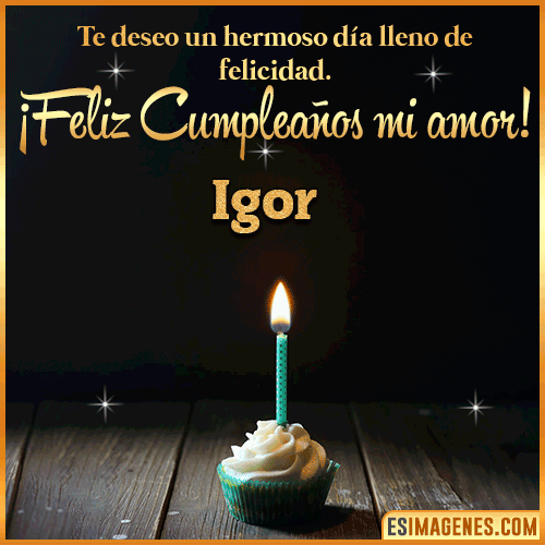 Te deseo feliz cumpleaños mi amor  Igor