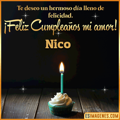 Te deseo feliz cumpleaños mi amor  Nico