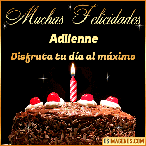 Torta de cumpleaños con Nombre  Adilenne