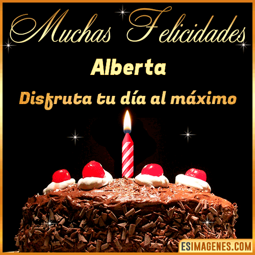 Torta de cumpleaños con Nombre  Alberta