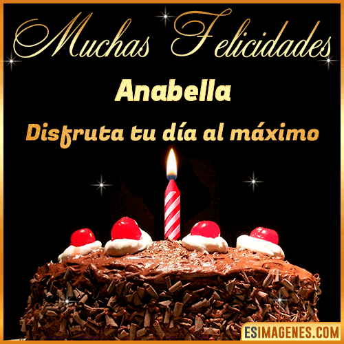 Torta de cumpleaños con Nombre  Anabella