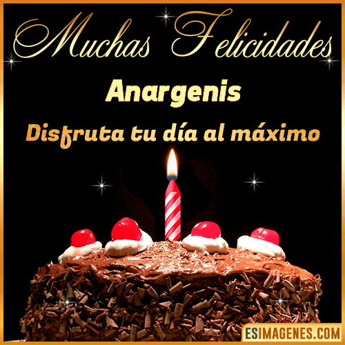 Torta de cumpleaños con Nombre  Anargenis