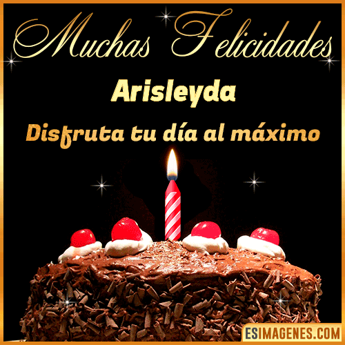 Torta de cumpleaños con Nombre  Arisleyda