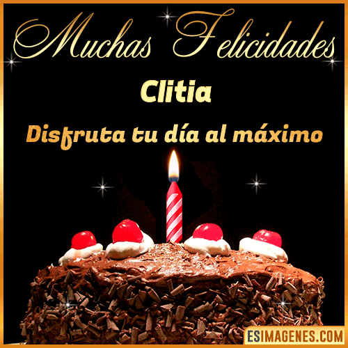 Torta de cumpleaños con Nombre  Clitia