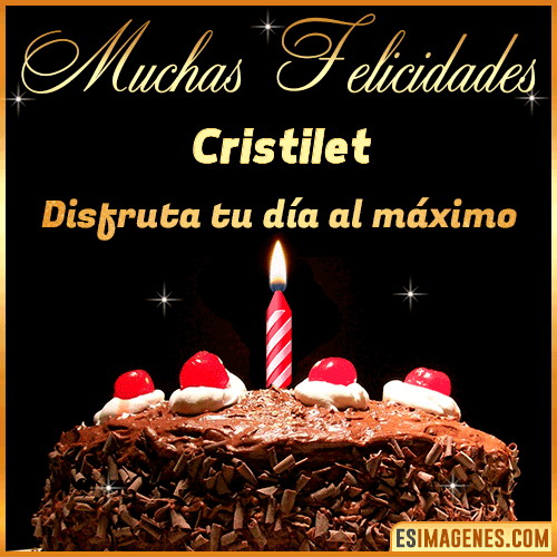 Torta de cumpleaños con Nombre  Cristilet