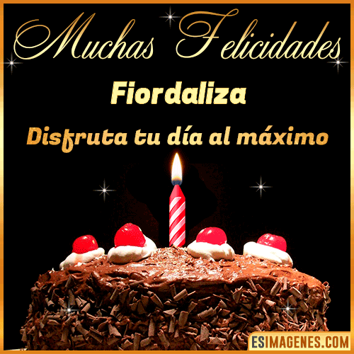 Torta de cumpleaños con Nombre  Fiordaliza
