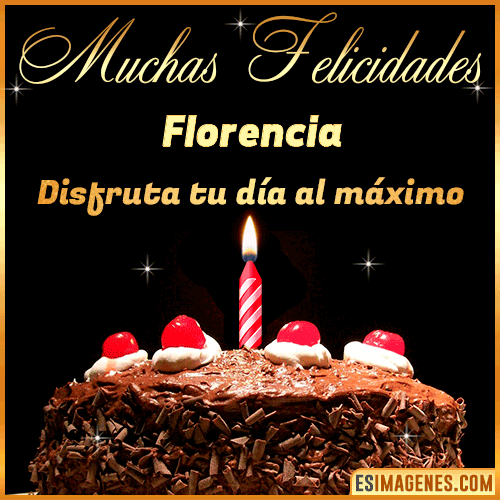 Torta de cumpleaños con Nombre  Florencia