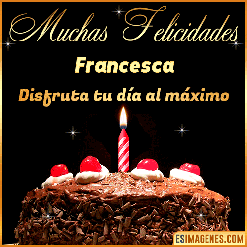 Torta de cumpleaños con Nombre  Francesca