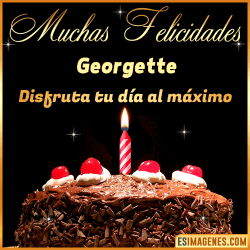 Torta de cumpleaños con Nombre  Georgette