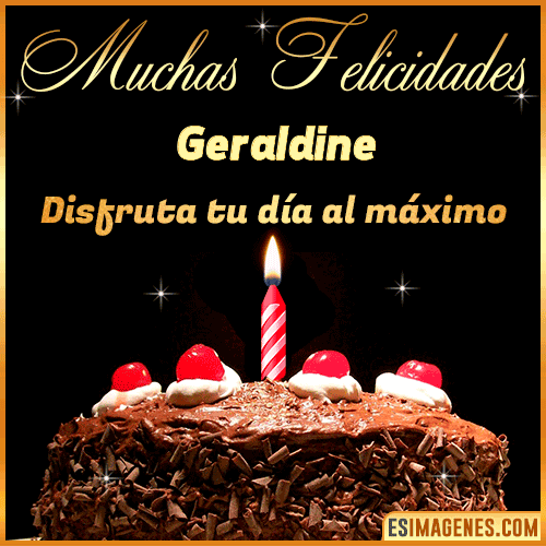 Torta de cumpleaños con Nombre  Geraldine