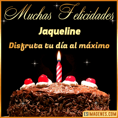 Torta de cumpleaños con Nombre  Jaqueline