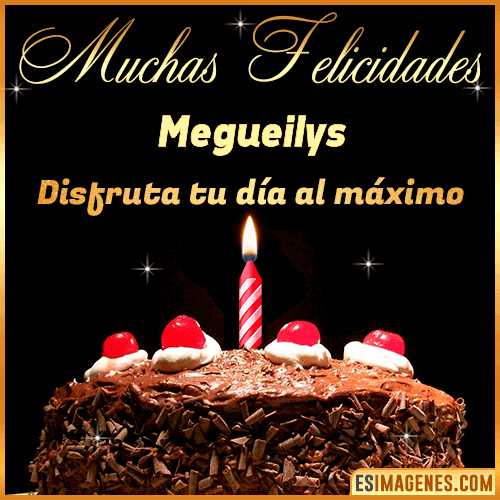 Torta de cumpleaños con Nombre  Megueilys