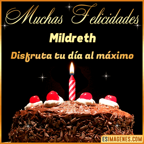 Torta de cumpleaños con Nombre  Mildreth