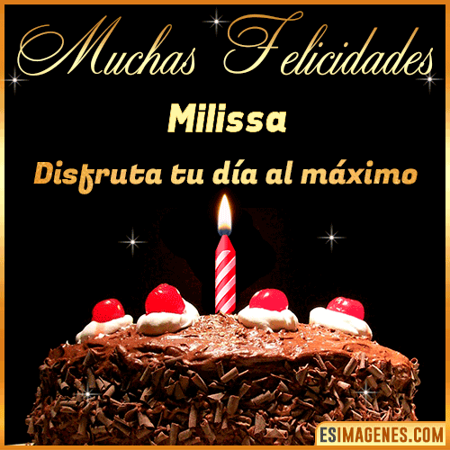 Torta de cumpleaños con Nombre  Milissa