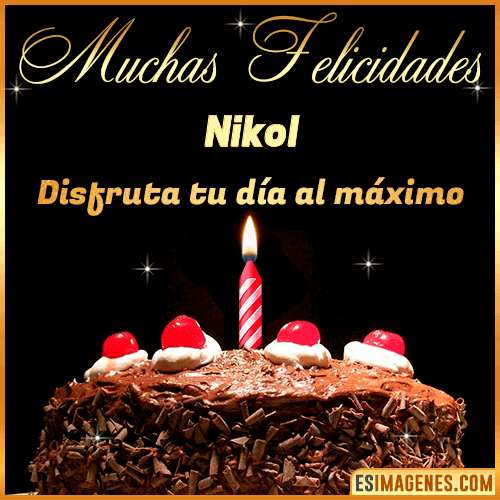 Torta de cumpleaños con Nombre  Nikol