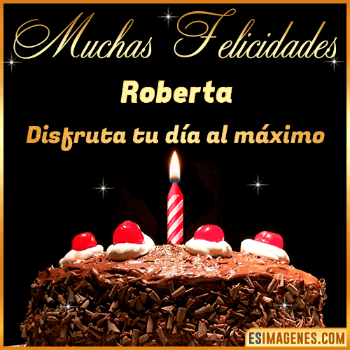Torta de cumpleaños con Nombre  Roberta