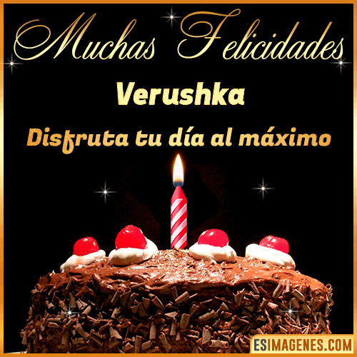 Torta de cumpleaños con Nombre  Verushka
