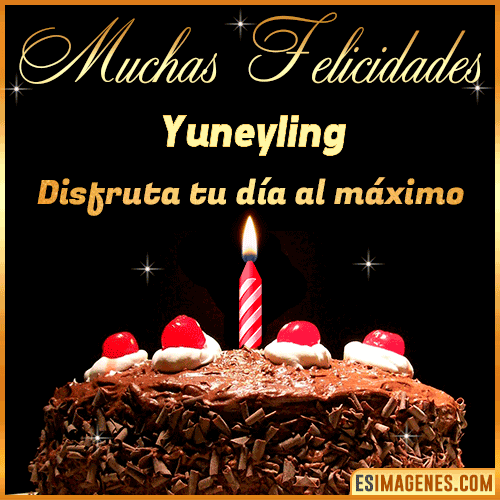 Torta de cumpleaños con Nombre  Yuneyling