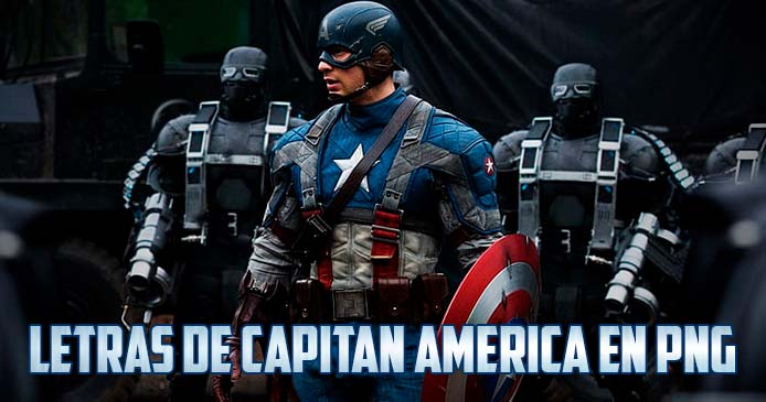 Letras en PNG de Capitán América