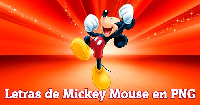 Letras PNG con cabeza de Mickey Mouse
