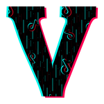 letra v en png vector tiktok
