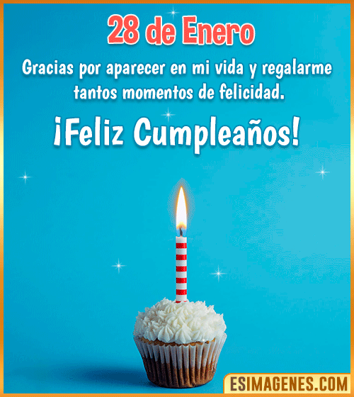 feliz cumpleanos 28 de Enero