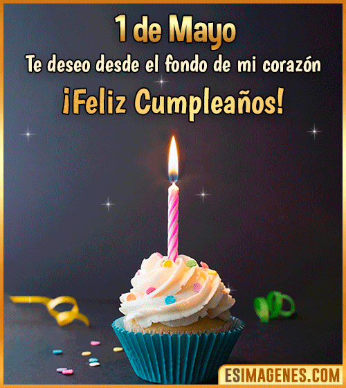 feliz cumpleanos gif 1 de Mayo
