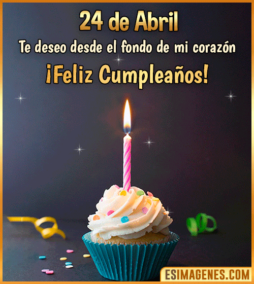 feliz cumpleanos gif 24 de Abril