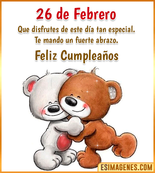 feliz cumpleanos gifs 26 de Febrero