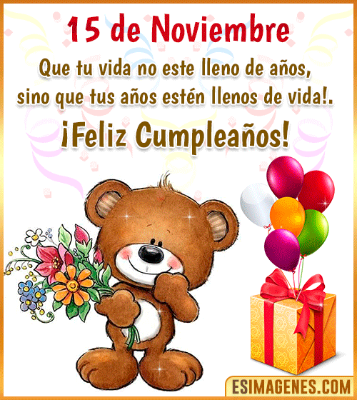 gif de cumpleanos 15 de Noviembre