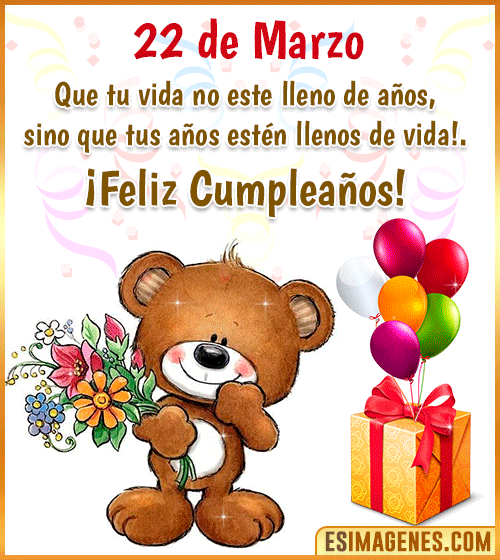 gif de cumpleanos 22 de Marzo