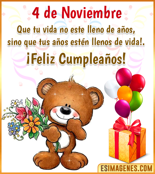 gif de cumpleanos 4 de Noviembre